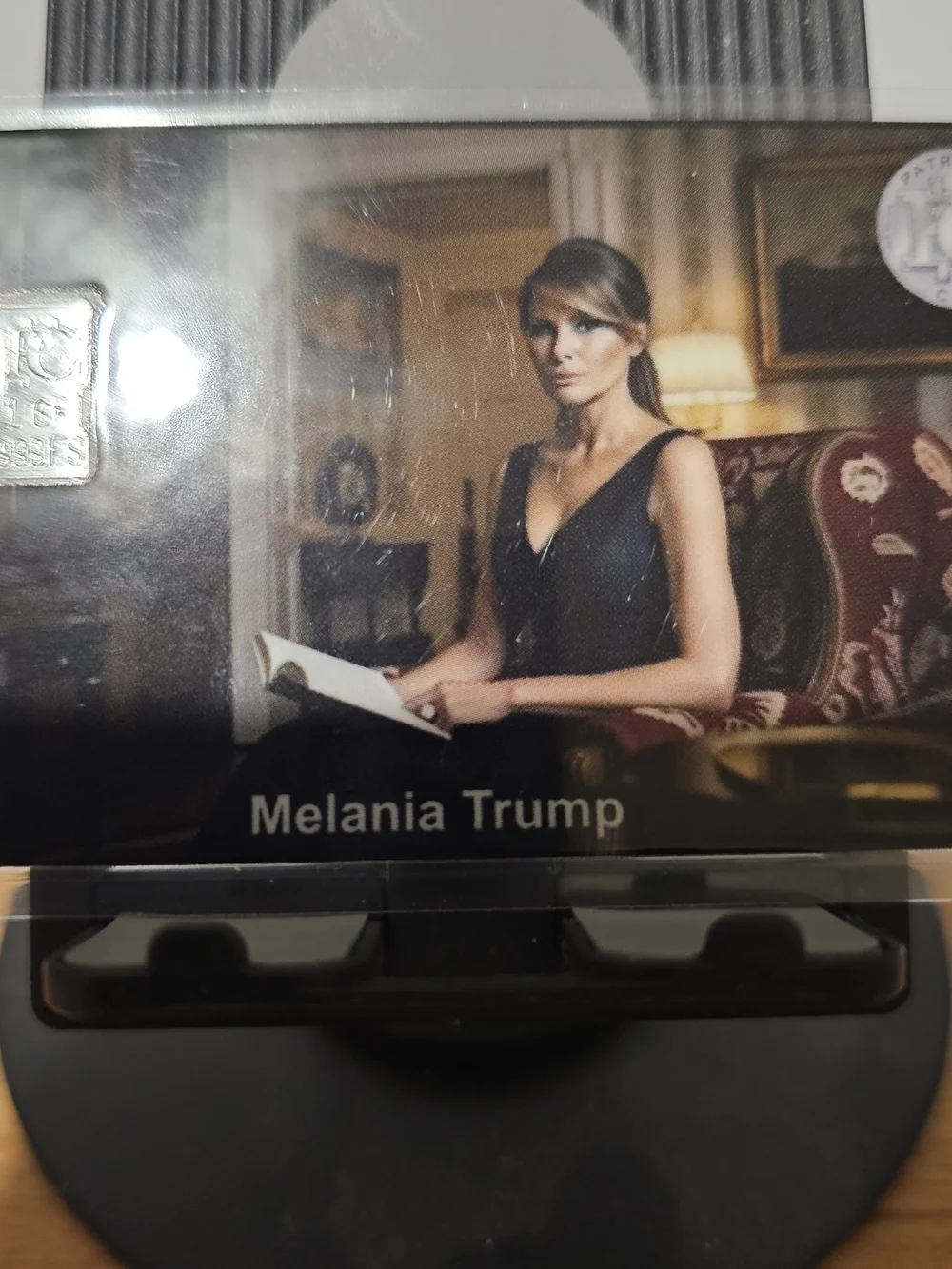 Melania Trump Silver Card W/ COA 1 Gr 999 Fine Silver